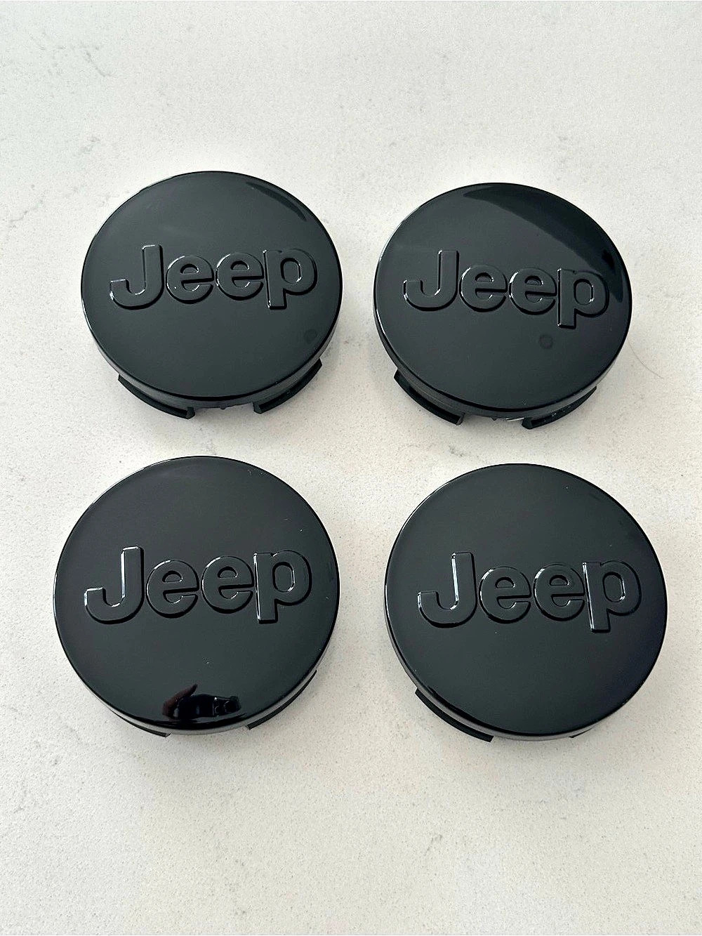 4x 63mm Jeep Gloss Black Wheel Center Caps Fits Grand Cherokee Wrangler Compass